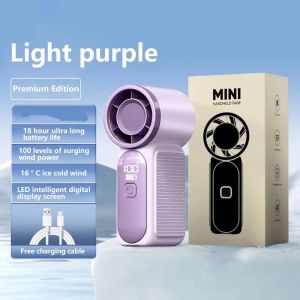5 Wind Gears Fan Foldable Lightweight Mini Turbo Handheld Max 10m/s High Speed Airflow Type C Recharge Extra Long Battery Life