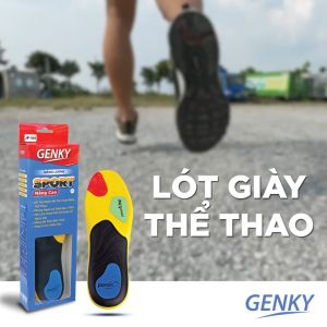 Lót giày thể thao nam nữ Genky Sport 7 lớp tăng 2cm chiều cao chống sốc thấm mồ hôi và khử mùi nâng vòm bàn chân