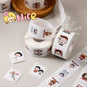 Cherry Blossom Girl Cartoon Stickers Decorative Paper Clips Album Materials Gift Sealing Stickers Roll Stickers Arts Crafts