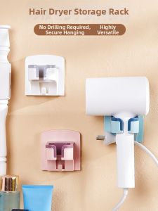 HALEXIONG | Wall-Mounted Drill-Free Hair Dryer Stand Household Bathroom Organizer
