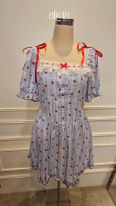 Aliciacouture - Big Size Collection - Strawberry Short Dress Plus Size Collection - Cotton Summer