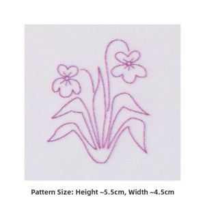 Water-Soluble DIY Embroidery Fabric Plant Pattern Adhesive