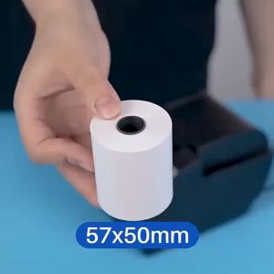 57x50mm core Thermal Paper 100 Rolls Thermal paper use for POS receipts thermal printer 57X50 coreless