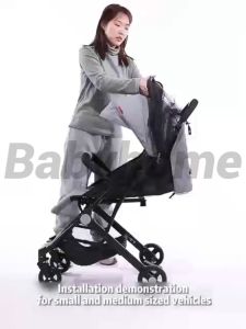 Baby Zipper Stroller Mosquito Net Complete-Type Foldable Newborn Baby Car Mesh Bracket