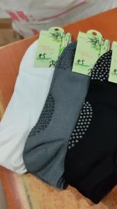 1227 Kaos kaki pria anti slip Bamboo pendek semata kaki bahan katun lembut bisa buat yoga  pilates poundfit Men socks