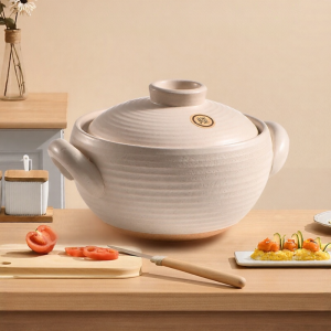 DROOLU | Japanese Unglazed Coarse Clay Pot for Hot Pot 1pc