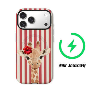giraffe hibiscus tropical Phone Case for iPhone 18 17 16 15 14 13 12 11 Air Pro Max Plus Double-layer Cover