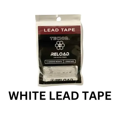 TecniQ Sports RELOAD Lead Tape with Adhesive Strips 3 grams per bar 12 bars per pack weight tape for Pickleball Tennis Golf Padel