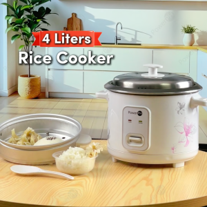 POWERPH 4L Multi-Functional Rice Cooker Effortless Durable Fast Cooking With Dual Function Steam + Cook