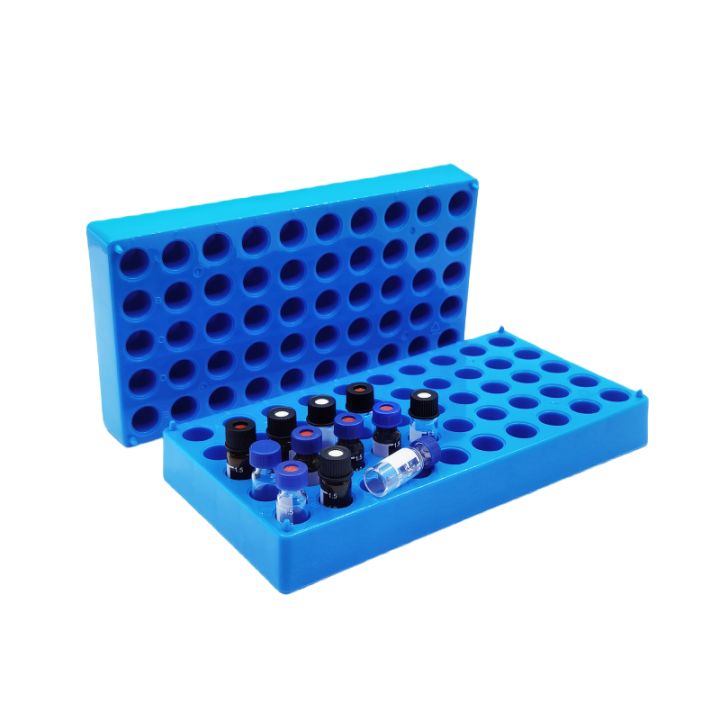 Vial Rack Plastic Chromatography Vial Rack For 50 Vials 1.5 ml Bottle 2 ...