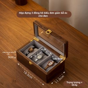 FANHAN | Hộp Trưng Bày Đồng Hồ Gỗ Tự Nhiên Phong Cách Retro Cao Cấp Sang Trọng