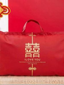 Non-Woven Soft Pillow Zipper Packing Bag Latex Pillow Packaging Pillow Core Handbag Dowry Organizing Folders Home Textile Packaging