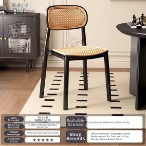 XIANGNANSONG | Antique Style Household Thickened Stackable Dining Chair