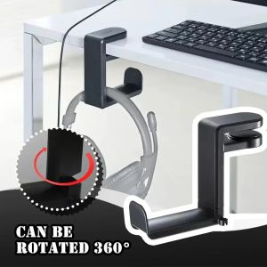 Headphone Bracket Swivel Mounted PC Gaming Headset Stand Holder Under Desk Hanger Hook Earphones Display Stand With USB Ports