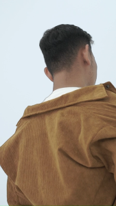 BROGUY Jacket Corduroy Stripe Teksture Pria Stylish