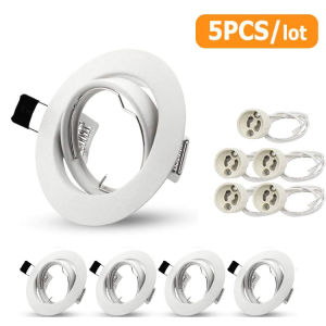 LED Downlights Frame Round Fixture Adjustable Downlight Led Holders Cutout for MR16 GU10 Bulb Holder Recessed LED Spot Light