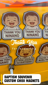 Custom Chibi Ref Magnets Souvenir Gifts for Wedding Baptism Graduation Anniversary Teachers Mothers