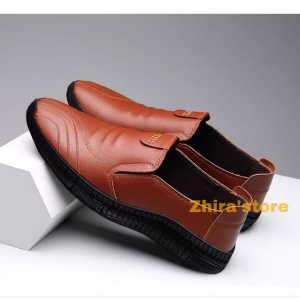Zhira Store Sepatu Pria - Sepatu Pantofel Pria / Sepatu Pantofel Slop Kulit Leather / Sepatu Pantofel Cowok / Sepatu Formal Pria / Sepatu Kerja Santai / Sepatu Sekolah / Sepatu Kantor Dinas Resmi