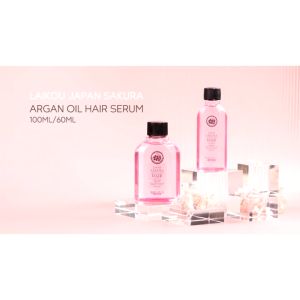 LAIKOU Japan Sakura Argan Hair Serum Nourishing Repair Split Ends Hair Essence (60ml/100ml)