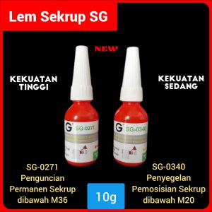 (10g) Lem Sekrup SG-0271 SG-0340/Lem Baut Penguncian Permanen/Lem Baut Universal