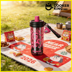 COOKER KING | COOKER KING 650ML Graffiti Straw Cup Tritan+PP Large Capacity Portable Cup Waterbottle Used For Travel And Outings Camping