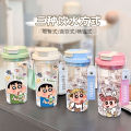 Kochava Cartoon Character Double Drink Straw Water Bottle Portable Student Sports Outdoor Water Jug High Aesthetic Value. 
