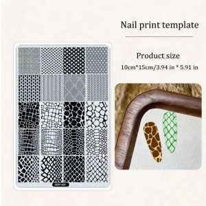 Big Size Nail Art Stamping texture pattern French model heart pattern dark spider Template Plate Nail Art Stencil Stamp Tool