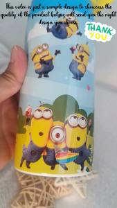 Vyveal Minions FREE CUSTOMIZE 12oz Water Bottle for Kids – Custom Aquaflask for Boys & Girls BPA-Free Leakproof & Durable – Perfect for School Travel & Gifts