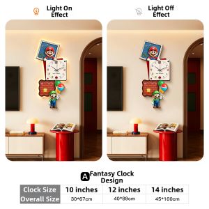 CTYLIGHTZ | Dopamine Creative Light-Up Cartoon Wall Clock