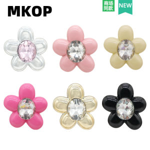 MKOP Pentagonal Diamond Flower Shoe Buckle Accessories DIY Shoe Decorations Compatible with Cross/Crocs