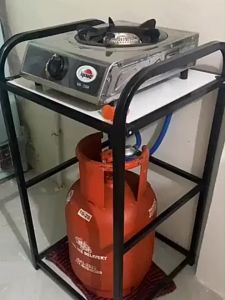 Single Stove Stand Rack Gas Stove Stand Rack Single Stove Rack Single Burner Stand Rack Superkalan Stand Rack Heavy Duty Metal Gas Stove Rack for Single Stove Burner Induction Cooker