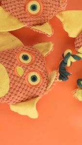 Hobilic Mainan Boneka Gigit Anjing Plush Squeaky Pet Toys Bunyi Model Burung Hantu