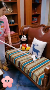 TTLLKK Furniture ไม้ม็อบลูกกลิ่งทำความสะอาดขนสัตว์เลี้ยงฝุ่น ด้ามจับปรับความยาวได้ 24-124cm ขนาด 24.5x24x114cm พร้อมกระดาษกาว 60 แผ่น สำหรับการทำความสะอาดพื้นและเพดาน