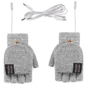 Electric Heated Gloves Hand Warmers Mittens Heater Rechargeable USB Reusable Winter Warm Heating Laptop for Women Men Outdoor G