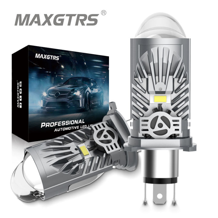 Maxgtrs Dual Lens H4 LED Headlight Mini Projector Lens LED H4 Auto Lamp