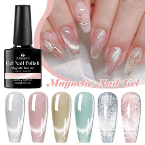 7pc Moonlight Jelly Magnetic Nail Gel Polish Set Glitter TPO HEMA Free Nail Art Decorations Manicure Vernis Gel Kit UV/LED