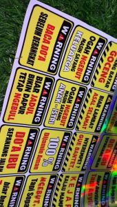 Stiker Pack Kata-Kata Warning & Caution Lucu: Paket Stiker Racing, Vinyl, dan Hologram