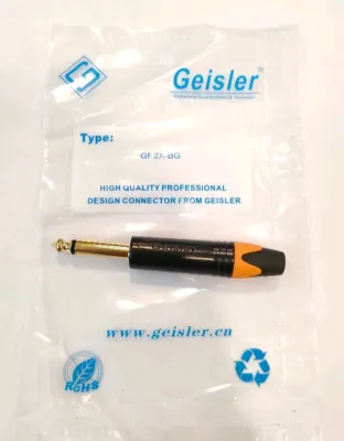 Jack akai mono GEISLER warna gold jek gitar Type GF2XBG