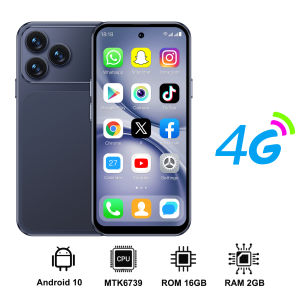 SERVO | SERVO S45 PRO Android Mini Smartphone 4G LTE 4.5" HD Display 3+64GB Face Unlock Small Portable Cell Phone 2 SIM GPS Play Store