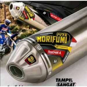 KNALPOT NORIFUMI ROKET 4 CRF150 KLX150 DTRACKER WR155 VIAR CROSS 150 KNALPOT NORIFUMI BORE UP STENLIS