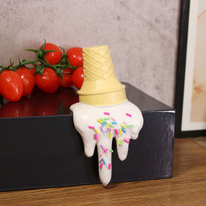 1PC Fun Melted Ice Cream Ornament Creative Christmas Decoration Melted Ice Cream Ornament Novelty Family Gift