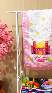 Alfareza - Sajadah Rumbai Variasi 2 Free Custom Nama Anak Sejadah Premium Lapis Busa Anti Slip Hadiah Kado Ulang Tahun Anak