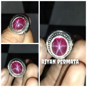Cincin batu merah Siam Bangkok star