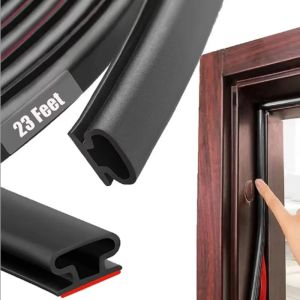 1pc Weather Stripping Door Seal Window And Door Door Seal Strip Soundproofing Self-Adhesive Backing D-Shape Door Weather Strip