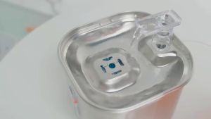 【COD 】Pet Water Dispenser Smart Water Dispenser For Dog 304 Stainless Steel Cat Water Fountain Outdoor Garden Dog Water Drinker Dispenser Automatic Water Fountain For Cat Filters Feeder Motion Sensor 2.2L Water Level Window