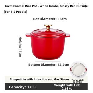CAROTE | Enamel Cast Iron Cooking Pot Not Stick