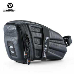 WEST BIKING กระเป๋าอานจักรยานกันน้ำจักรยานเสือภูเขาอานเก็บที่นั่งด้านหลังกระเป๋าเครื่องมือกระเป๋าอานขี่จักรยาน MTB อุปกรณ์เสริม