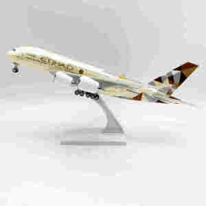 Airbus 380 Etihad Airlines 30CM A380 1/240 Scale Diecast Resin Aircraft Model Plane Airplane kit (with Stand) Aviation Toys Boys