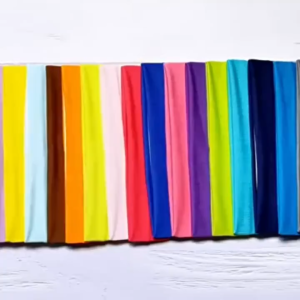 1PCS Solid Color Yoga Elastic Headband Sweat-Absorbent Sports Headwear for Fitness Stretch Headband