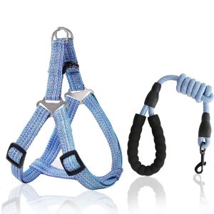 Pet Supplies Pet Chest and Back Leash Set Adjustable Dog Leash Dog Walking Leash